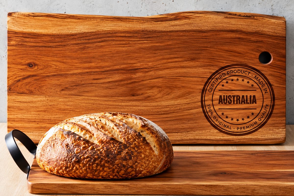 Long Natural Acacia Charcuterie Serving Board