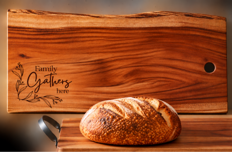 Long Natural Acacia Charcuterie Serving Board